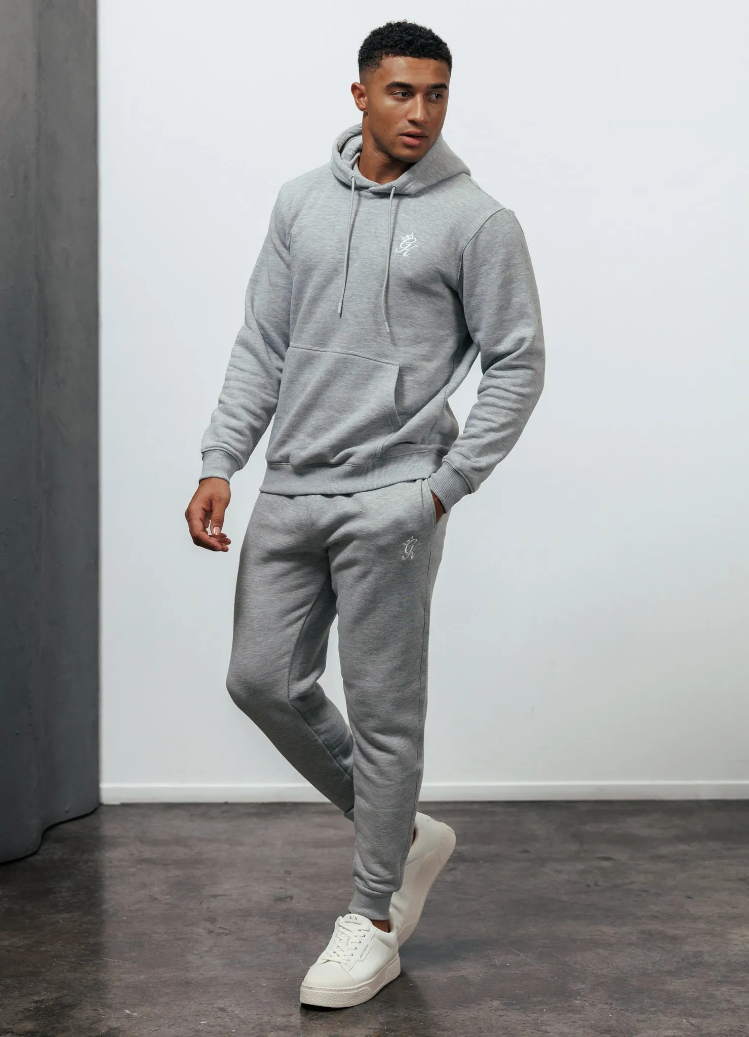 product formal casual harmony Gym King Fundamental Fleece Hood - Grey Marl