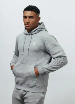 Gym King Fundamental Fleece Hood - Grey Marl Warm Layer Regular Fit