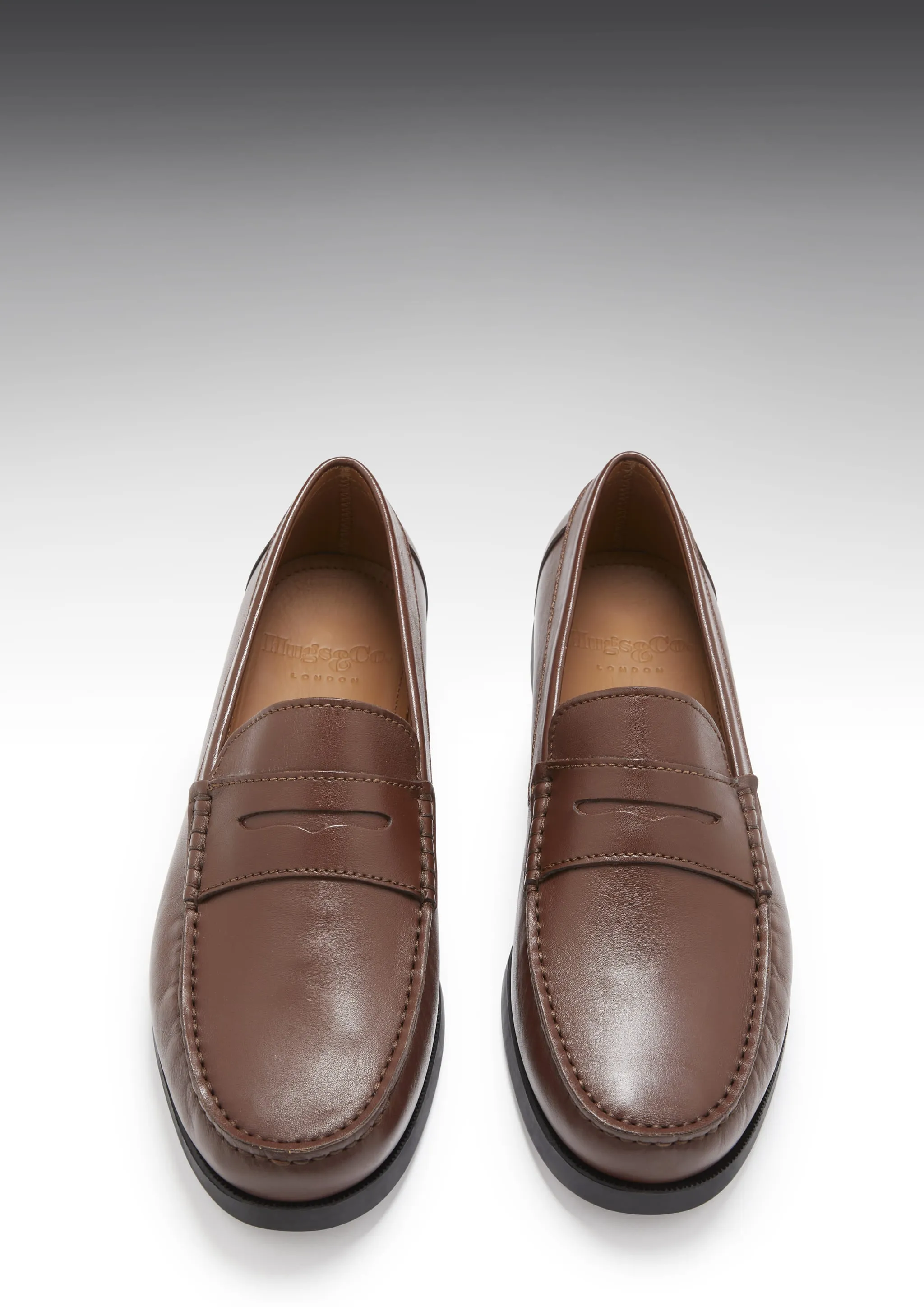 Elegant Comfort Square Toe Boat Loafers, brown leather