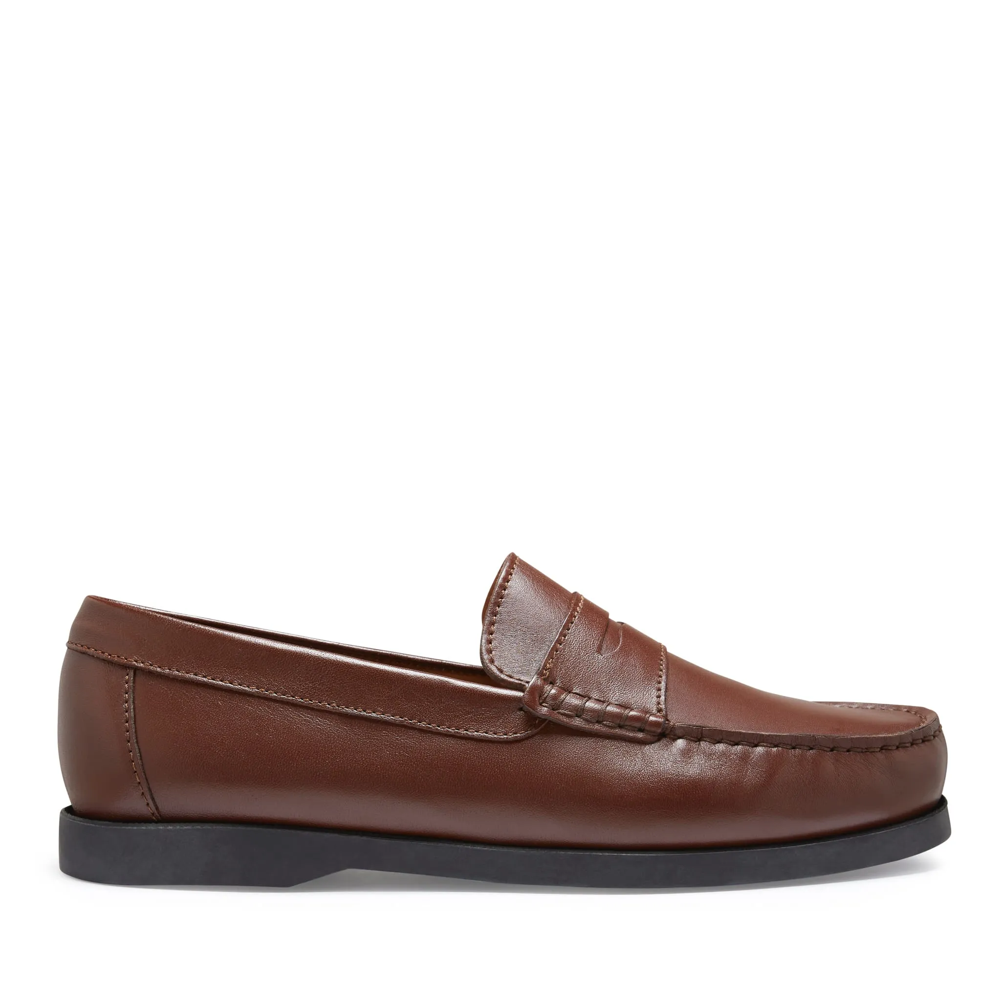 Shopping Day Boat Loafers, brown leather