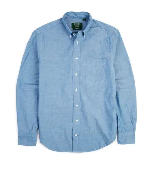 High-End Fashion Thermal Regulation Fabric Gitman Vintage Chambray Shirt: Blue