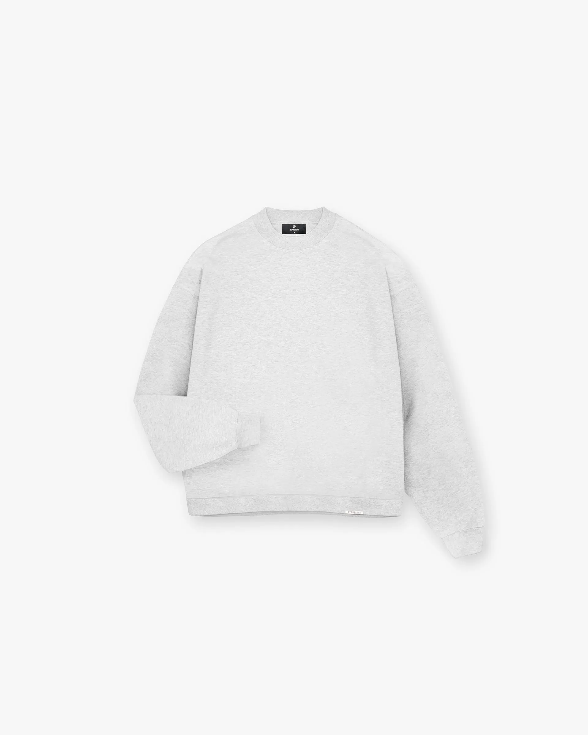 Fashion Trend Initial Boxy Sweater - Ice Grey Marl