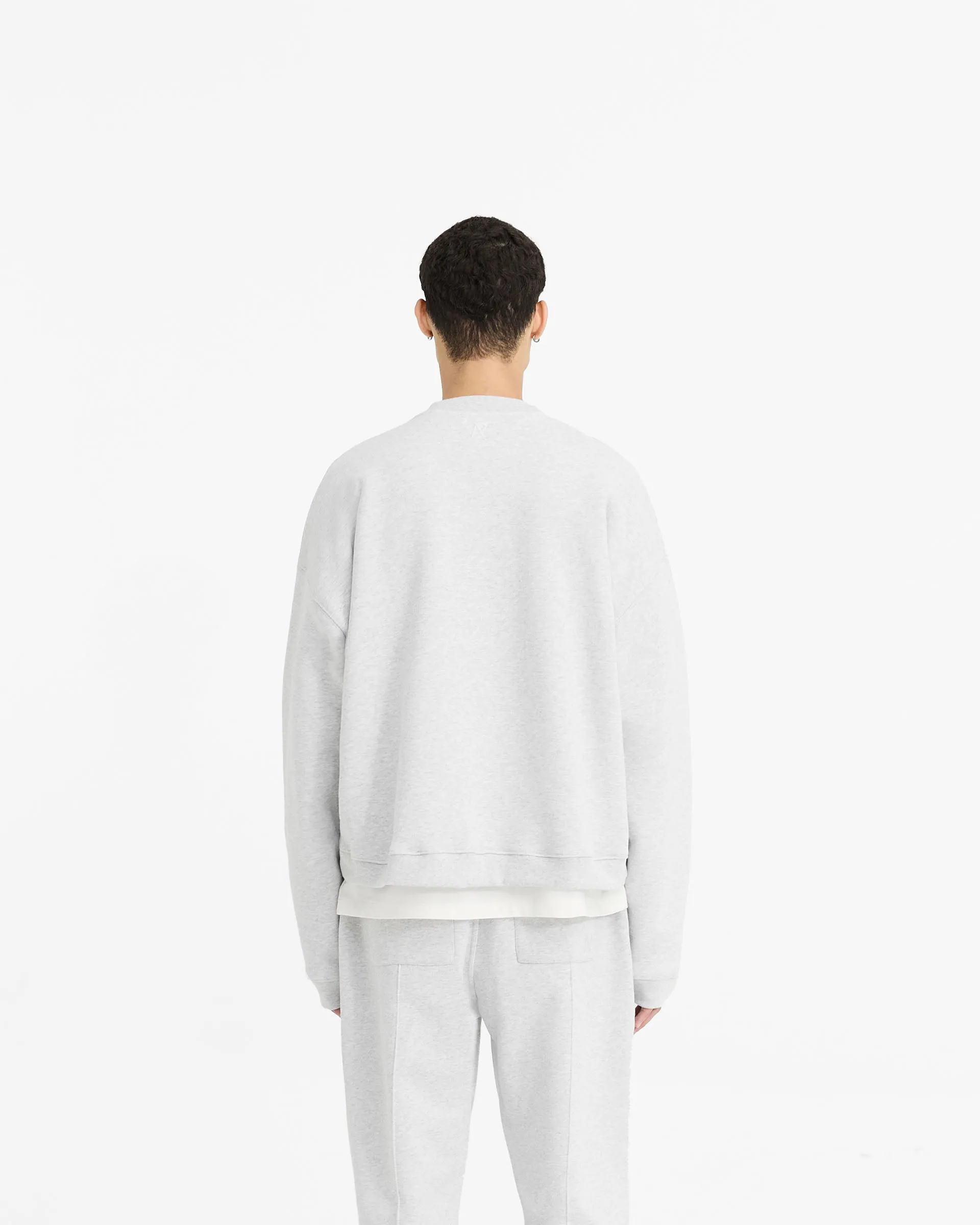 Sporty apparel Initial Boxy Sweater - Ice Grey Marl