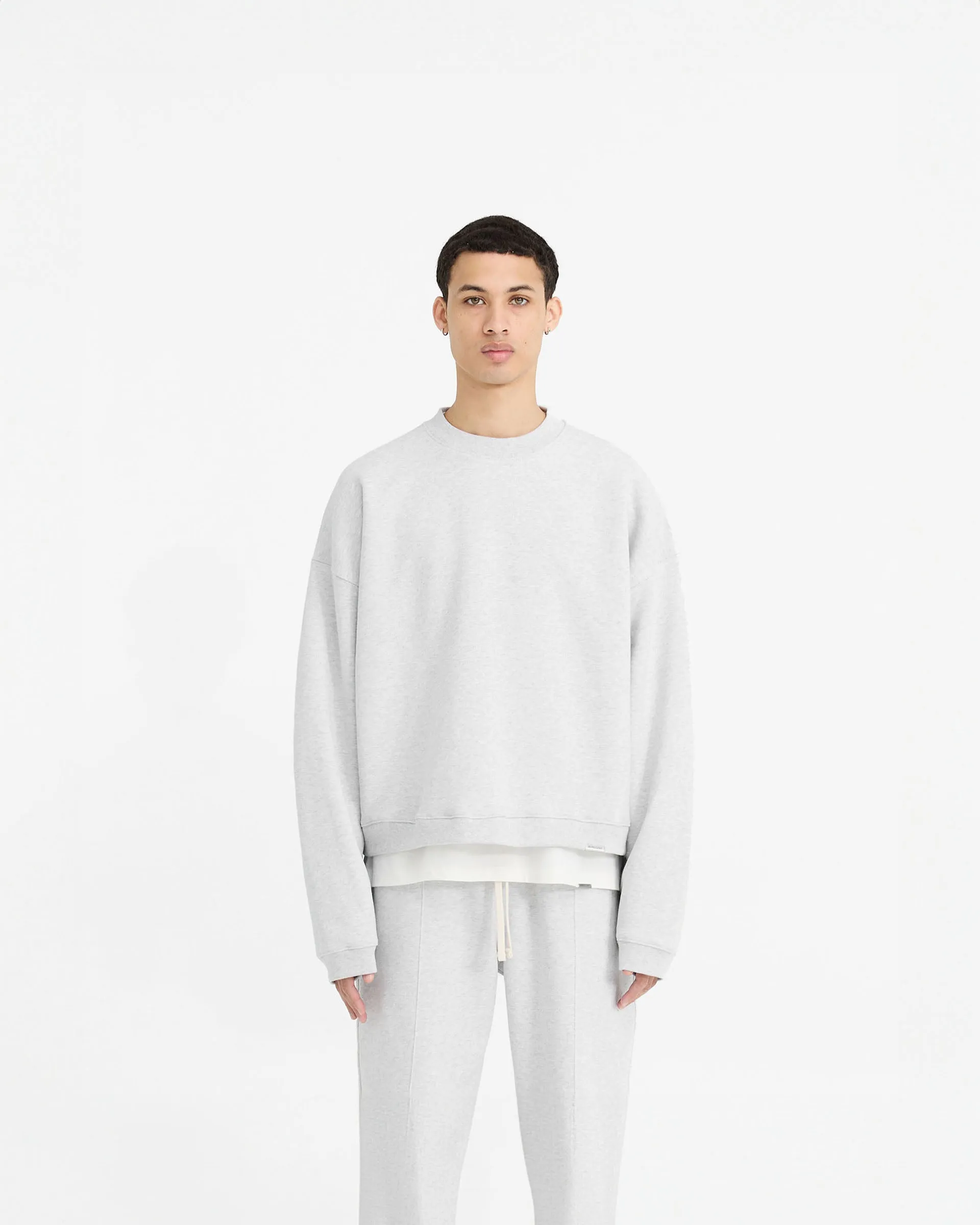 Initial Boxy Sweater - Ice Grey Marl product availability Street Comfort