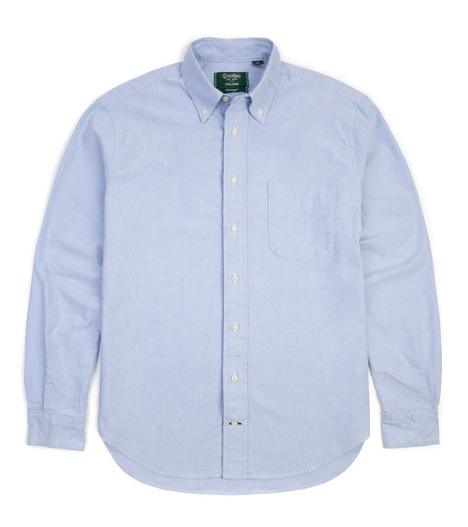 Limited Edition Odor Control Technology Gitman Vintage Oxford Shirt: Blue