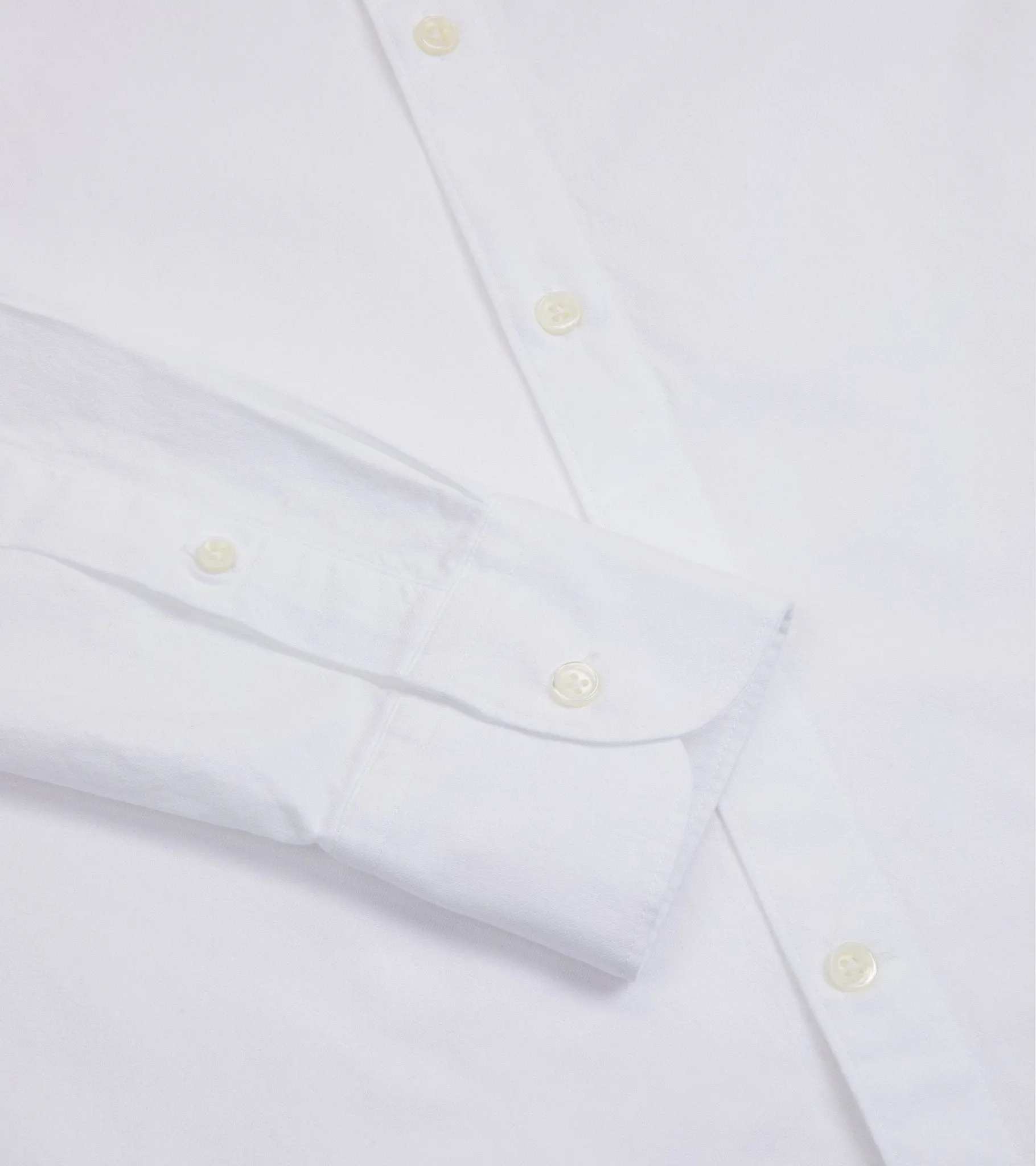 Trunk Austin Cotton Oxford Shirt: White Military Inspired Eco Friendly Dye