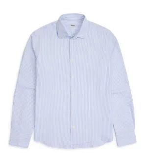 Trunk Austin Cotton Stripe Oxford Shirt: Light Blue Holiday Gift