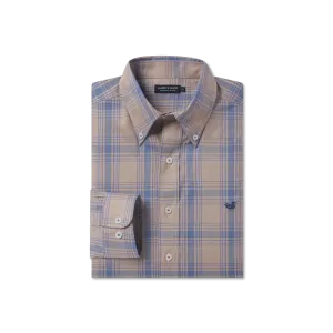 Indoor Comfort Classic Collar Tupelo Windowpane Dress Shirt
