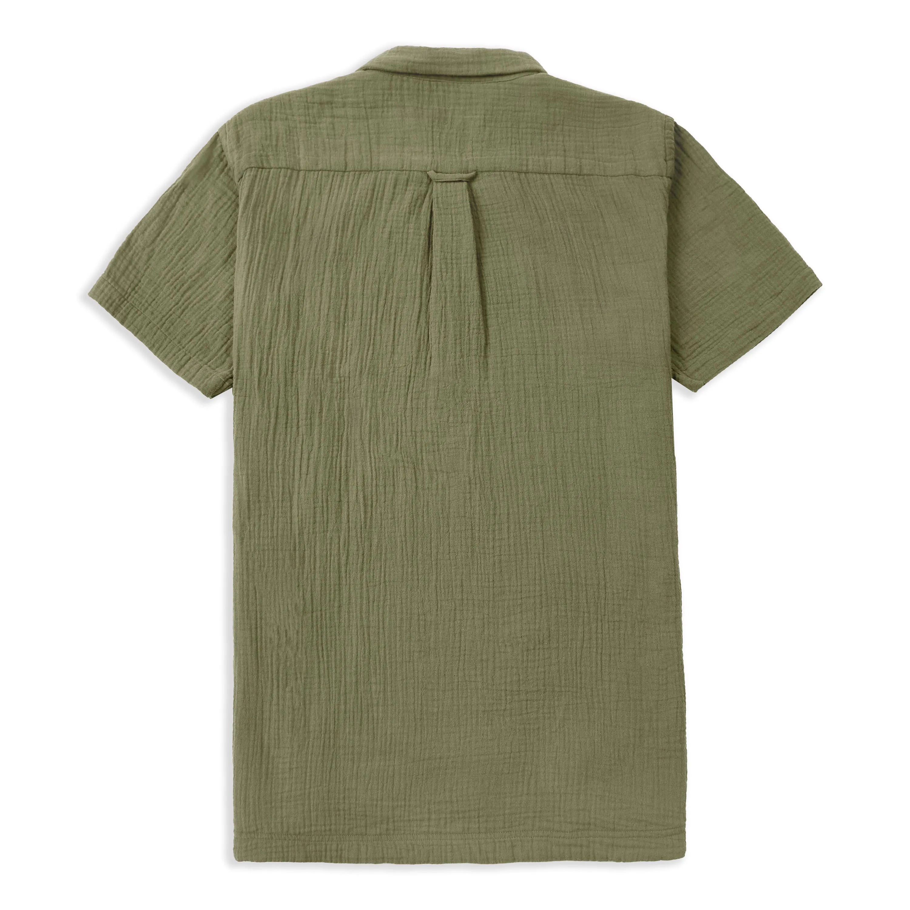 Pop Over Short Sleeve Morton Shirt - Green Breathable Comfort