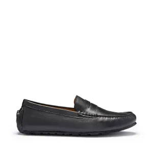 Office Focus Reliable Comfort Tyre Sole Penny Driving Loafers, black leather