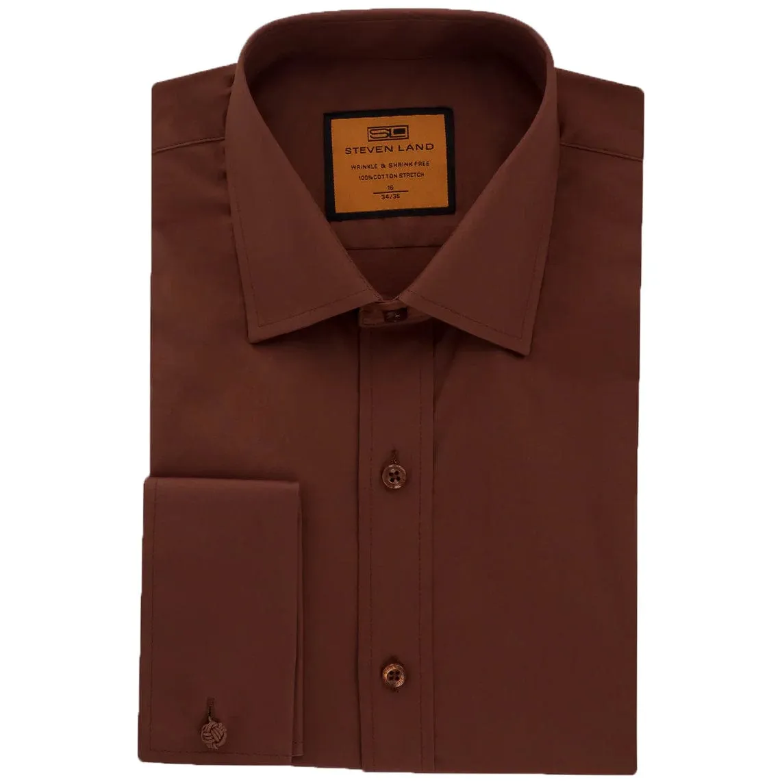 Personalized Touch Lightweight Layers Steven Land Dress Shirt| Classic Fit | French Cuff | 100% Cotton/Ds115f 36/37