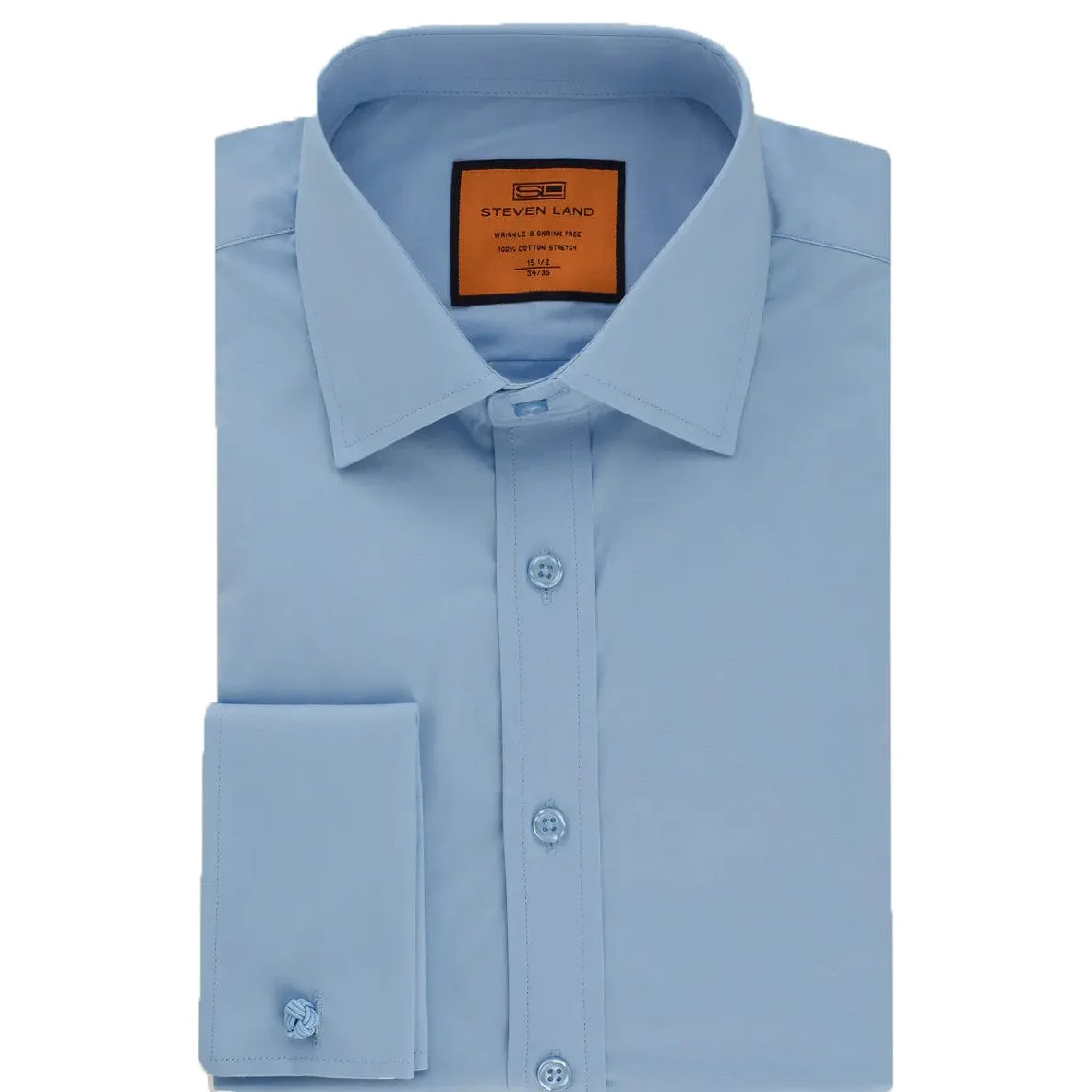 Active Design Steven Land Dress Shirt| Classic Fit | French Cuff | 100% Cotton/Ds115f 36/37