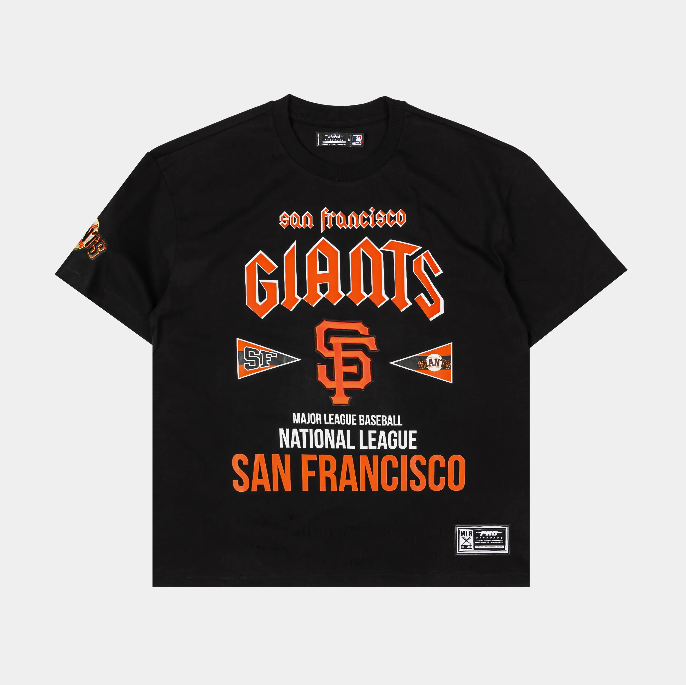 Light Comfort Style Urban Streetwear San Francisco Giants City Tour Drop Shoulder Mens Short Sleeve Shirt (Black)