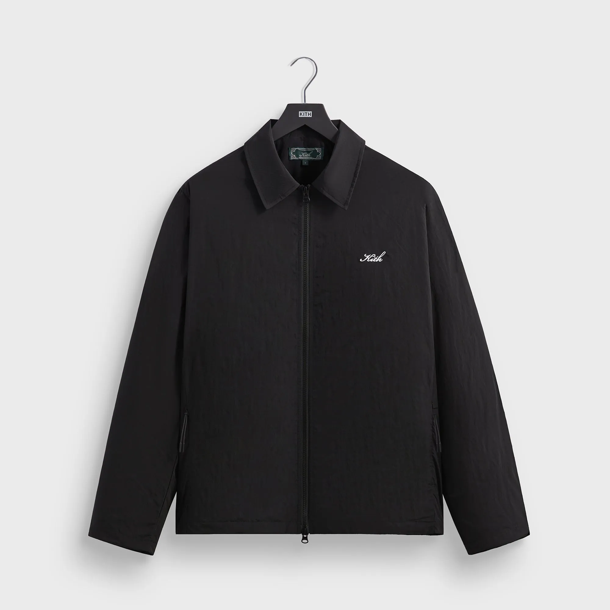 Kith Wrinkle Nylon Jonas Coaches Jacket - Black Water Repellent Finish ReflectiveTrimDetails