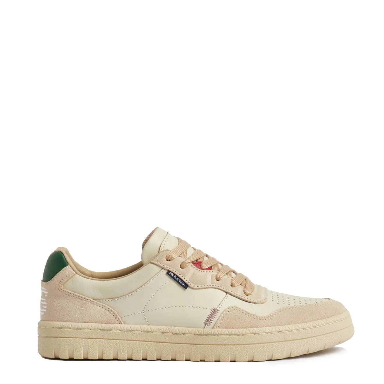 Paul Smith Shoe Ellis White Green Tab White Memory Foam Cushioning