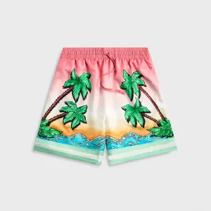 Casablanca Drawstring Shorts - Pink / Multicolour Stain Repellent Treatment