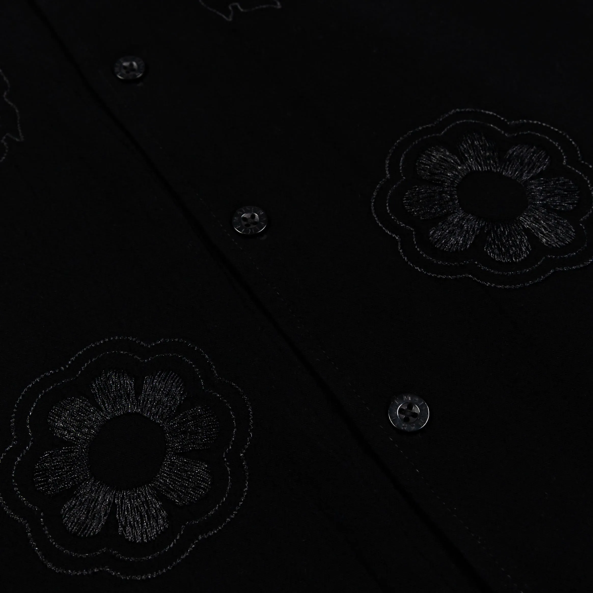 Weekend Comfort Wear Floral Paisley Linen Mens Short Sleeve Shirt (Black)