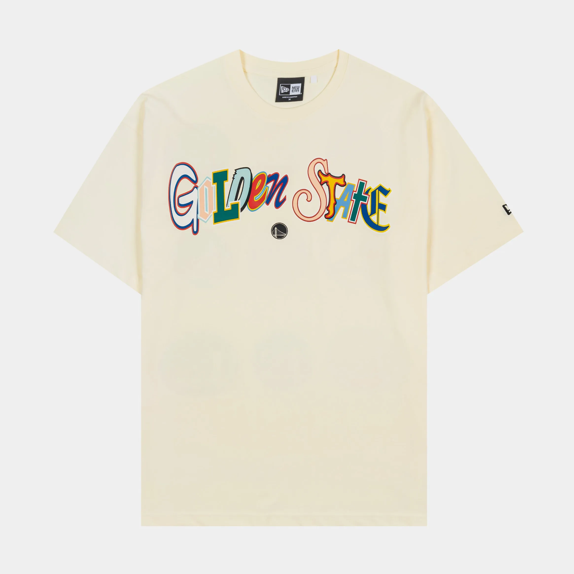 Timeless and Chic Subtle Details Golden State Warriors Life Graphic Mens Short Sleeve Shirt (Beige/Multi)