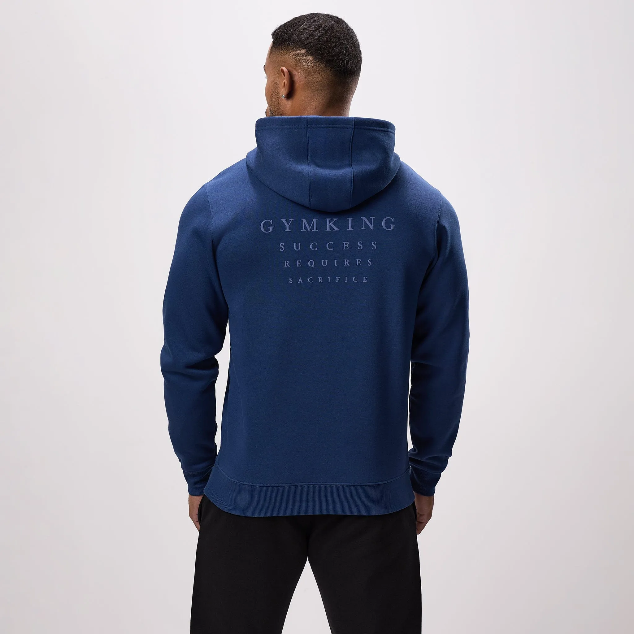 Gym King Sacrifice Hood - Deep Cobalt V neck