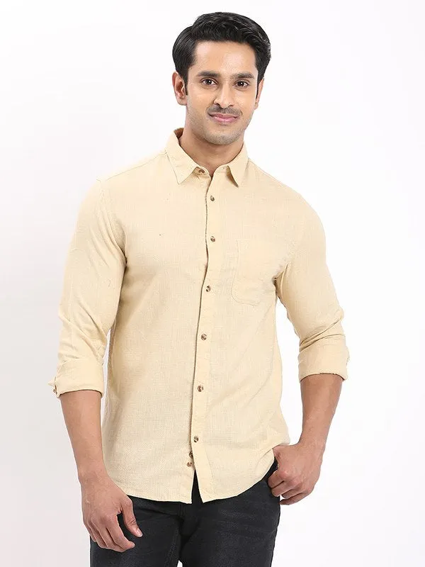 Party Ready Men Solid Full Sleeve Cotton Shirt