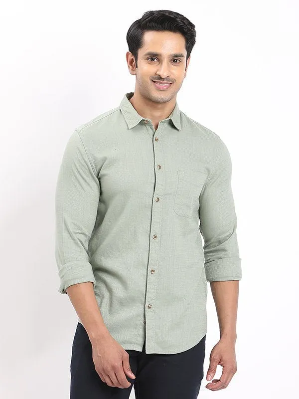 Urban Style Essential Piece Men Solid Full Sleeve Cotton Shirt