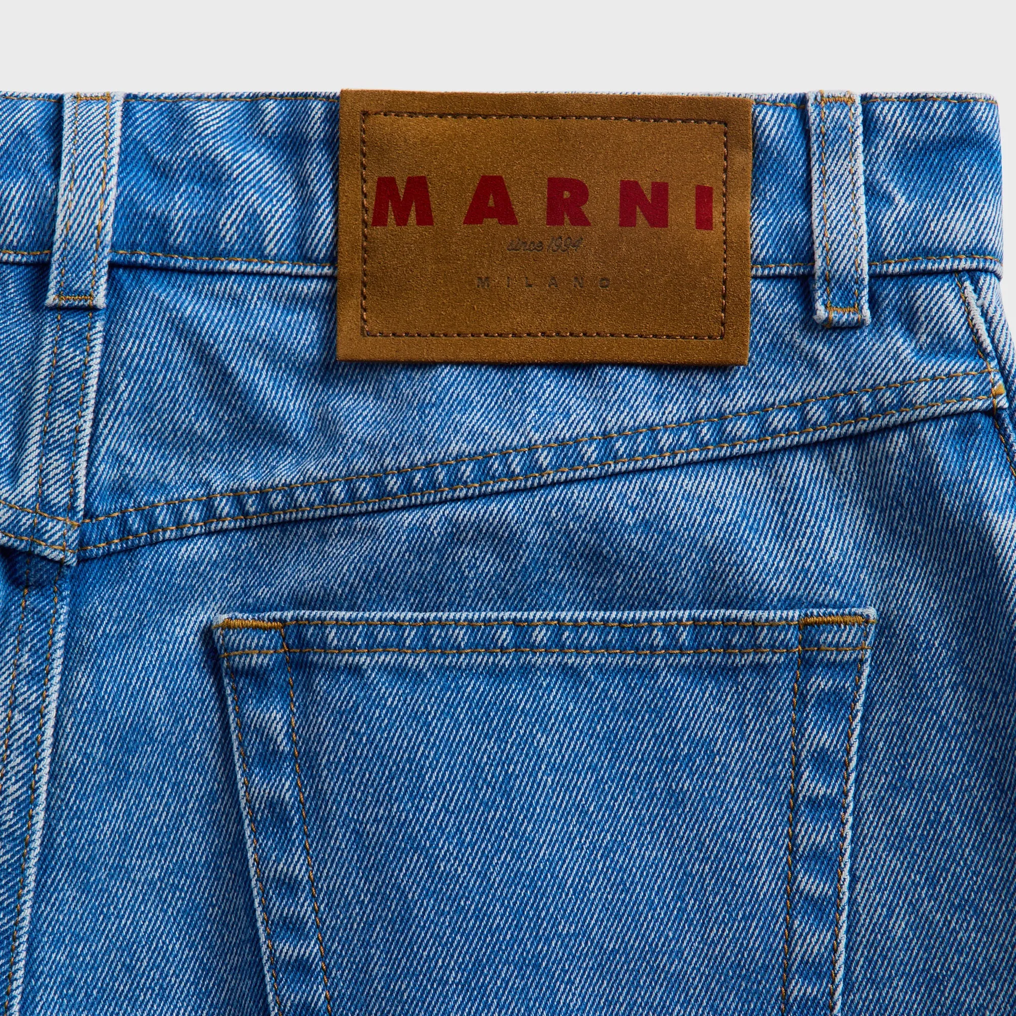 Marni 5-Pockets Trouser - Cobalt Seamless Pocket Design Neutral Loose