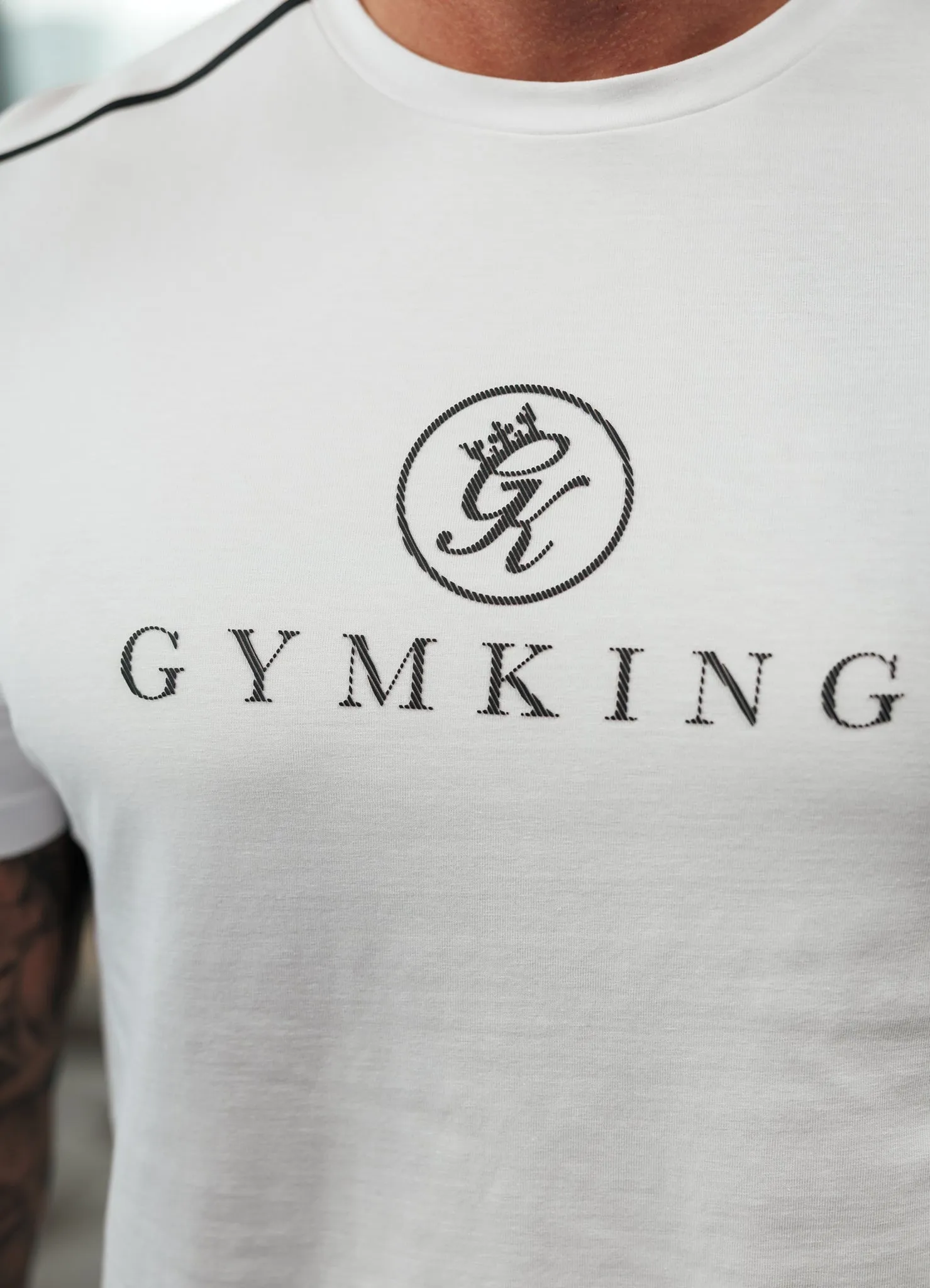 Gym King Pro V2 Tee - White Layered Look Wear Fashion Must-Have