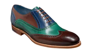 Valiant Multi - Ebony / Green / Blue Hand Painted Seamless Stitching Modern Footwear