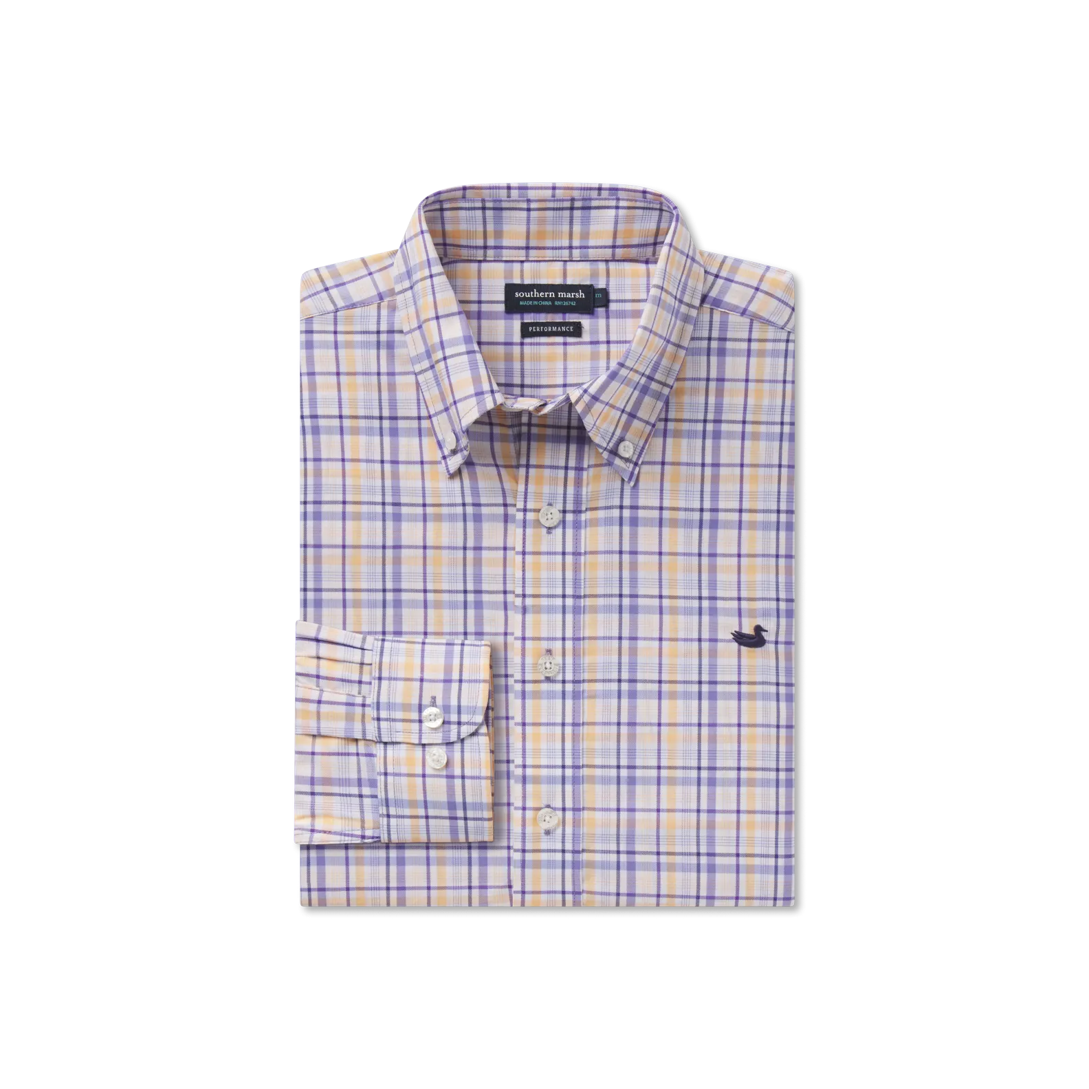 Non Iron Fabric Van Buren Performance Grid Dress Shirt