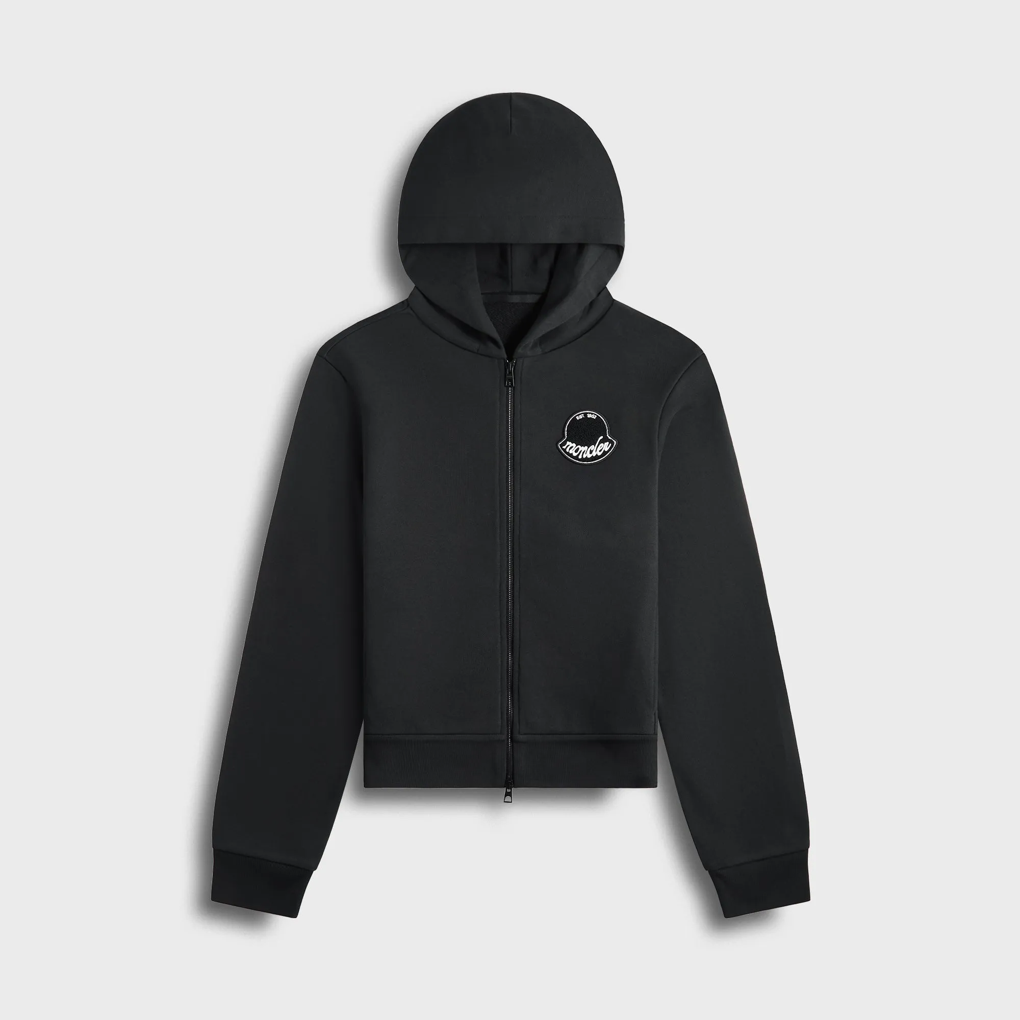 Moncler Zip-Up Hooded Jacket - Black Versatile Fit Layer