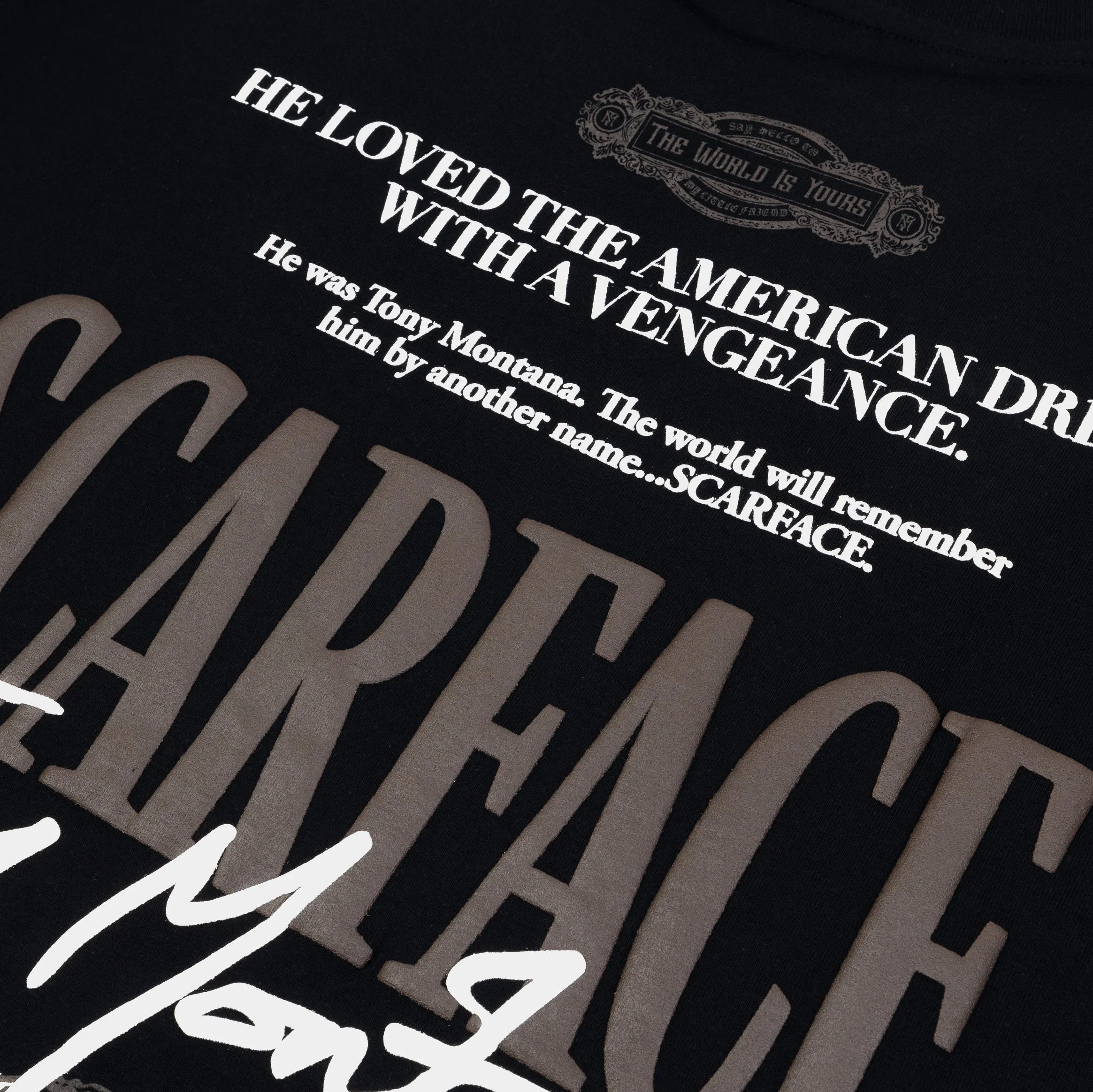 SP x Scarface Vengeance Mens Short Sleeve Shirt (Black/Taupe) Ethically Sourced Materials Flattering Design