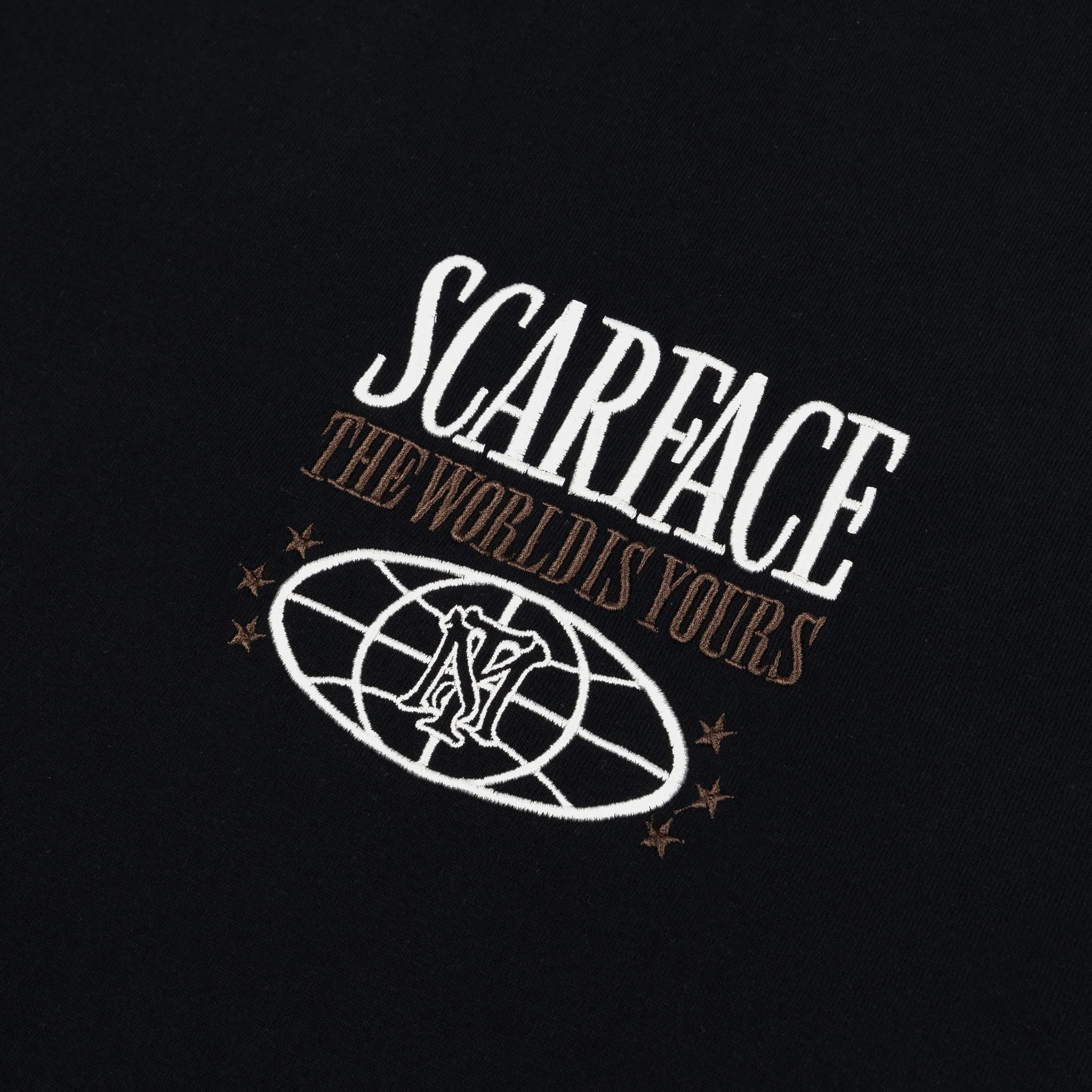 Relaxed Look SP x Scarface Vengeance Mens Short Sleeve Shirt (Black/Taupe)