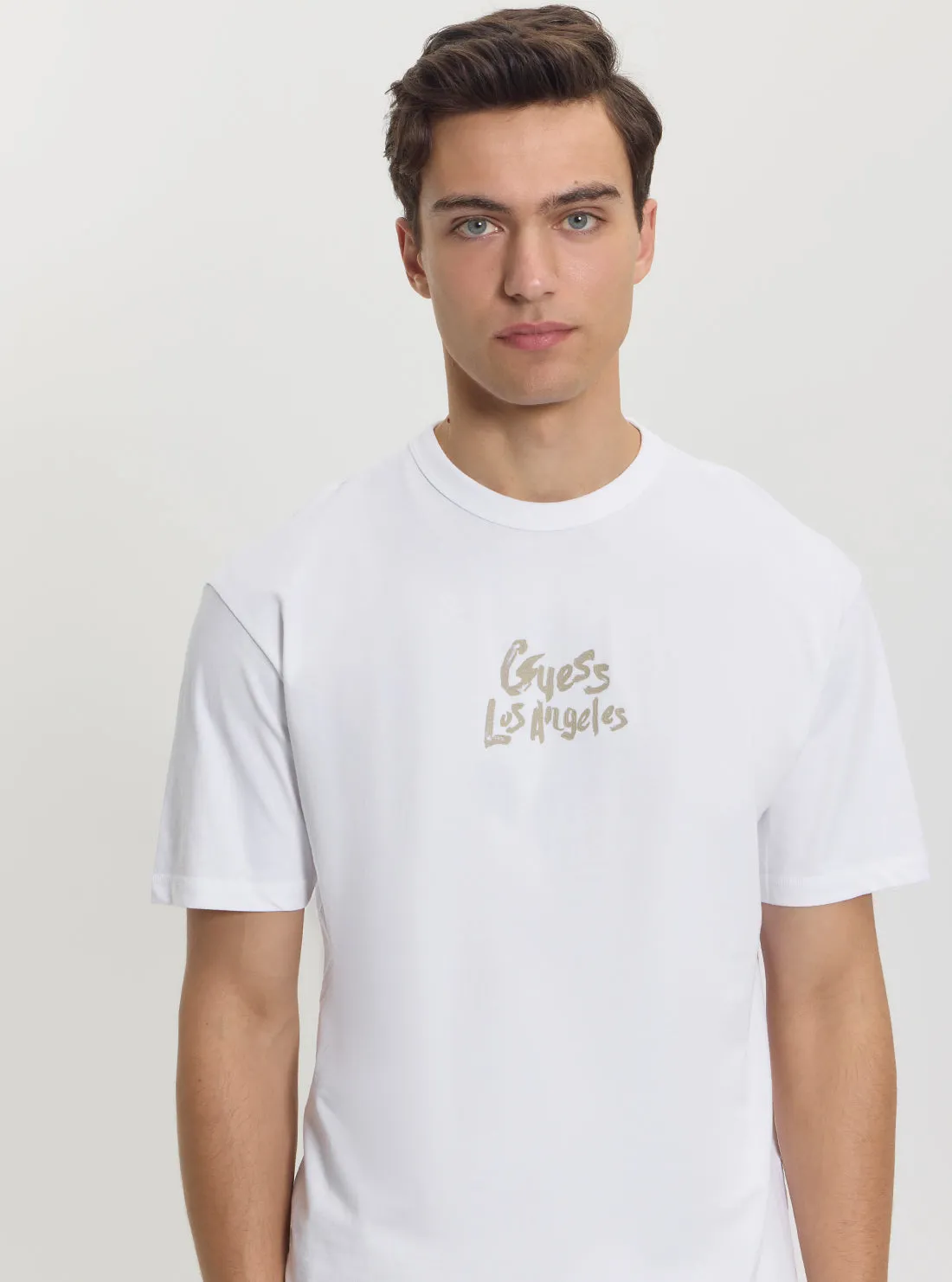 Eco White Patch at Back T-Shirt Eye-Catching Sporty Layer