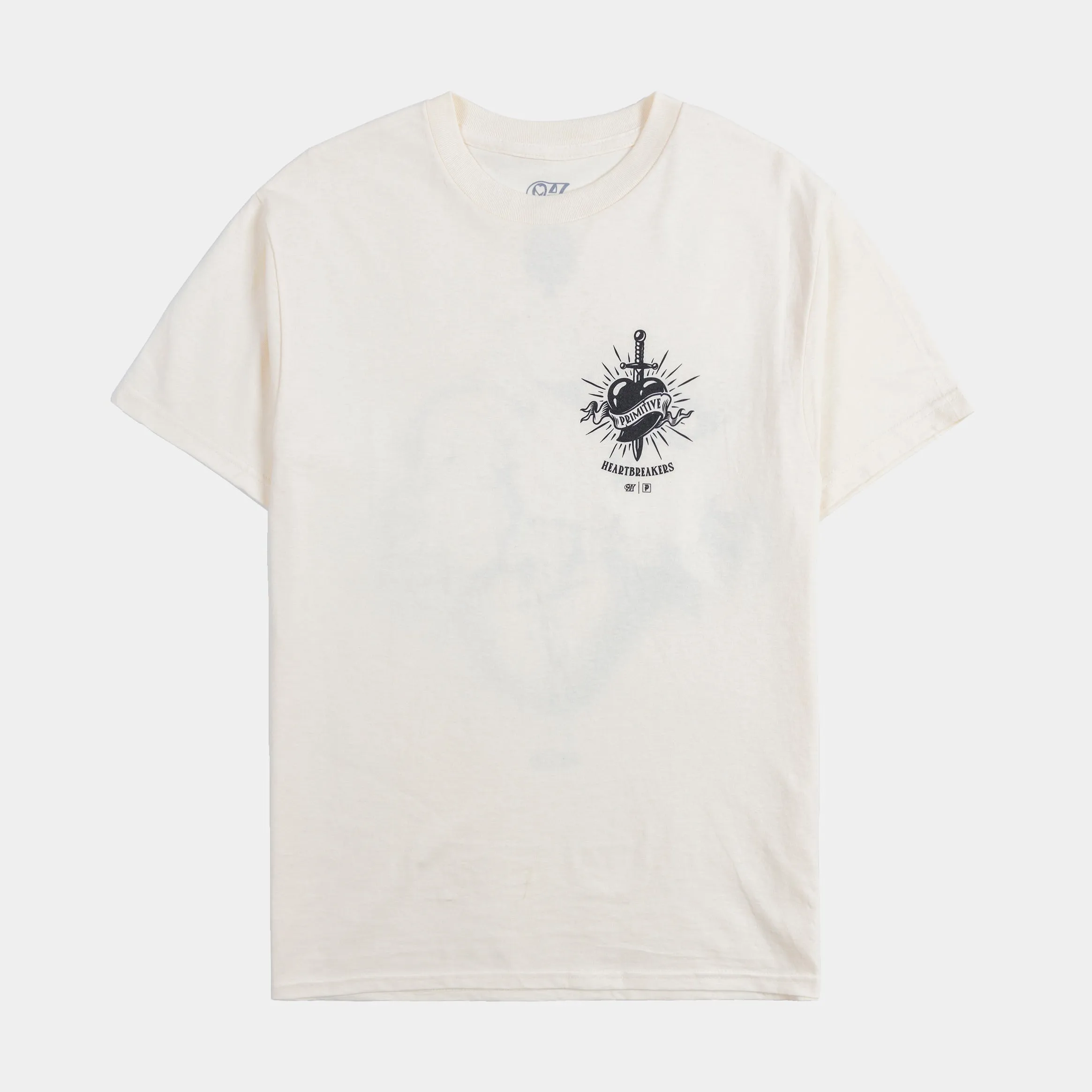 Heartbreakers Club Mens Short Sleeve Shirt (Beige/Orange) warm weather Garment Dyed Finish