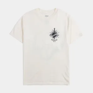 Heartbreakers Club Mens Short Sleeve Shirt (Beige/Orange) warm weather Garment Dyed Finish