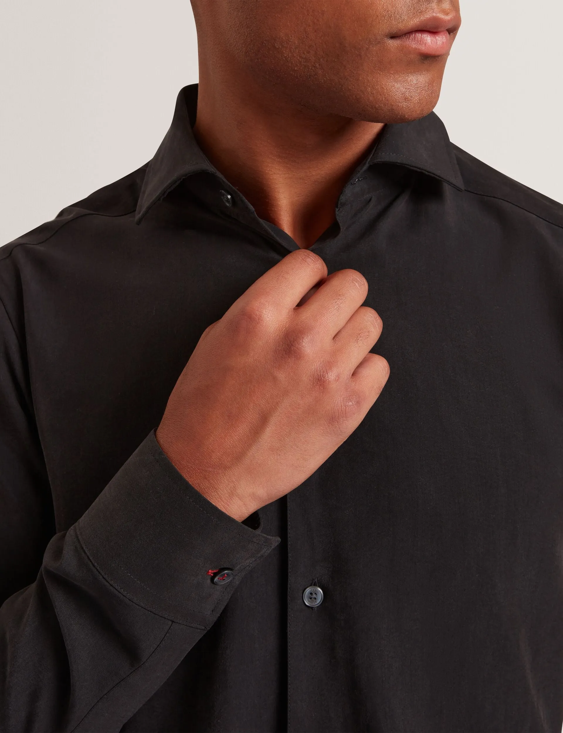 VALTINE | BLACK Adjustable Hem Plaid Design