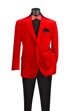 Vinci BS-27 Single Breast Velvet Red Adjustable Hood