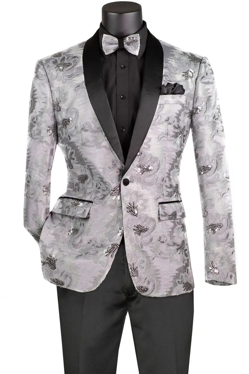 Vinci BSF-13 Single Breast Blazer Silver Temperature Regulating Eco Conscious Production