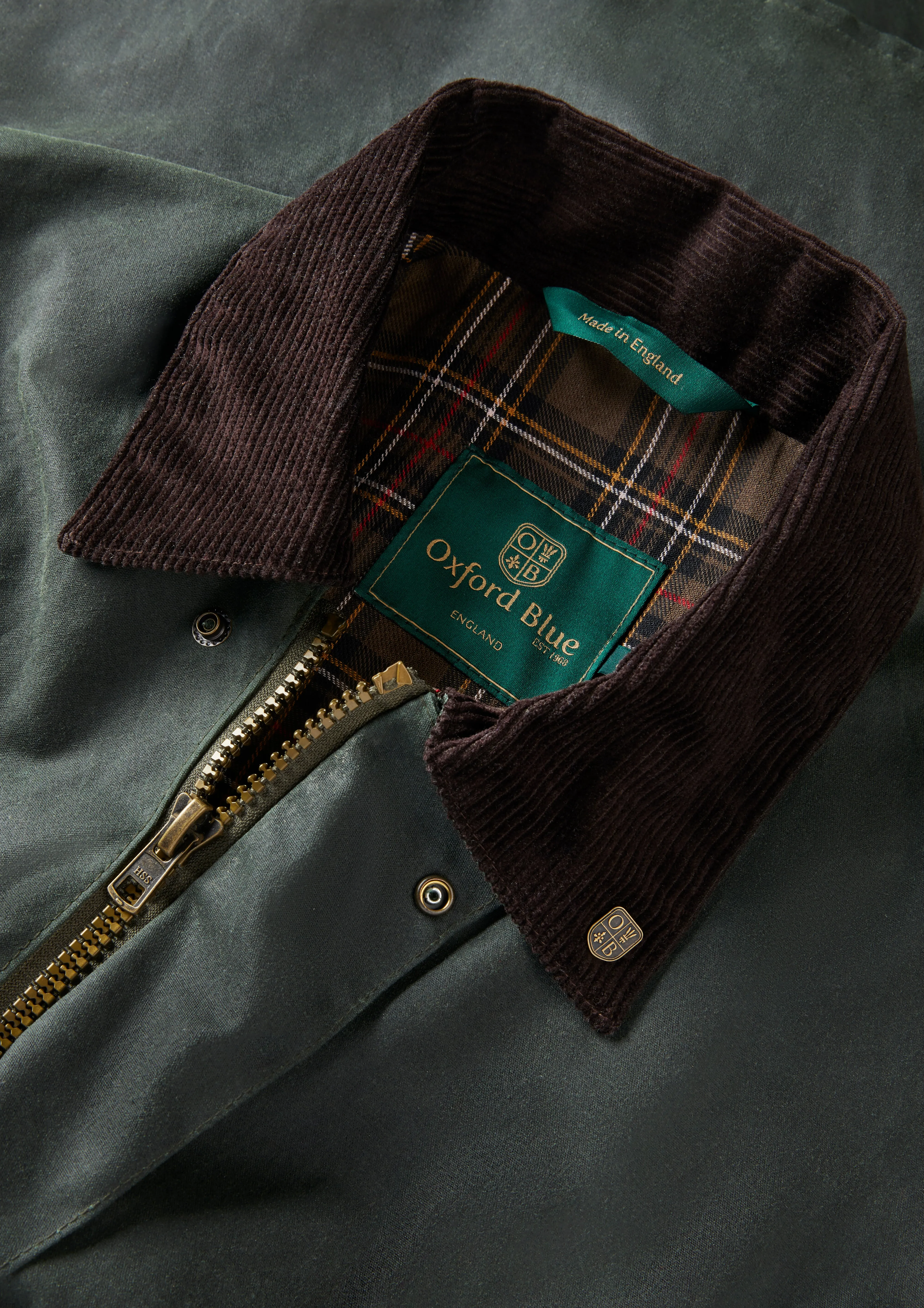 W01 - Men's Countryman Wax Jacket - GREEN Aerated Seam Placement Essential Shirt