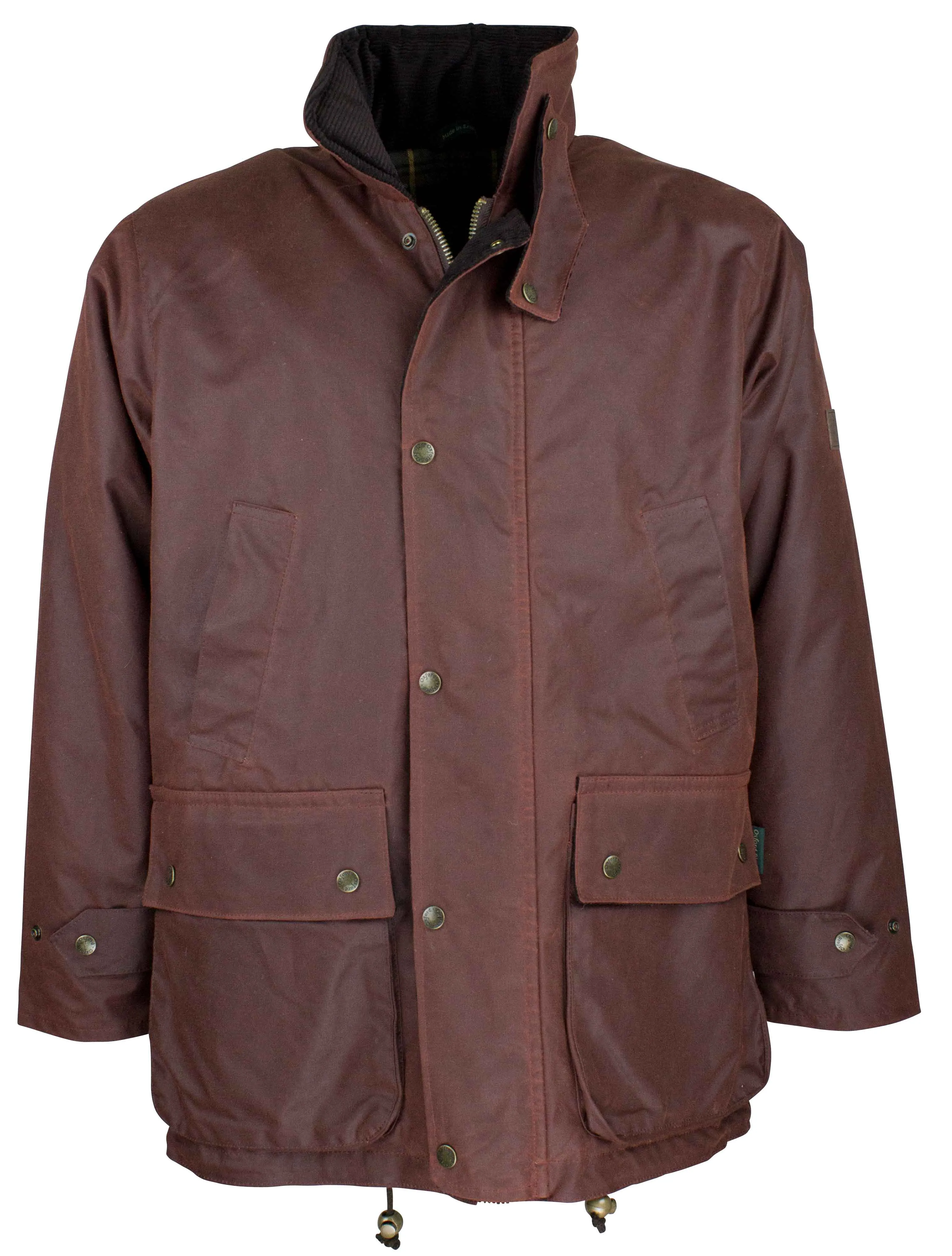 W05 - Men's Kingsbridge Padded Wax Antique Coat - CHESTNUT Champion Glow Rush Mode
