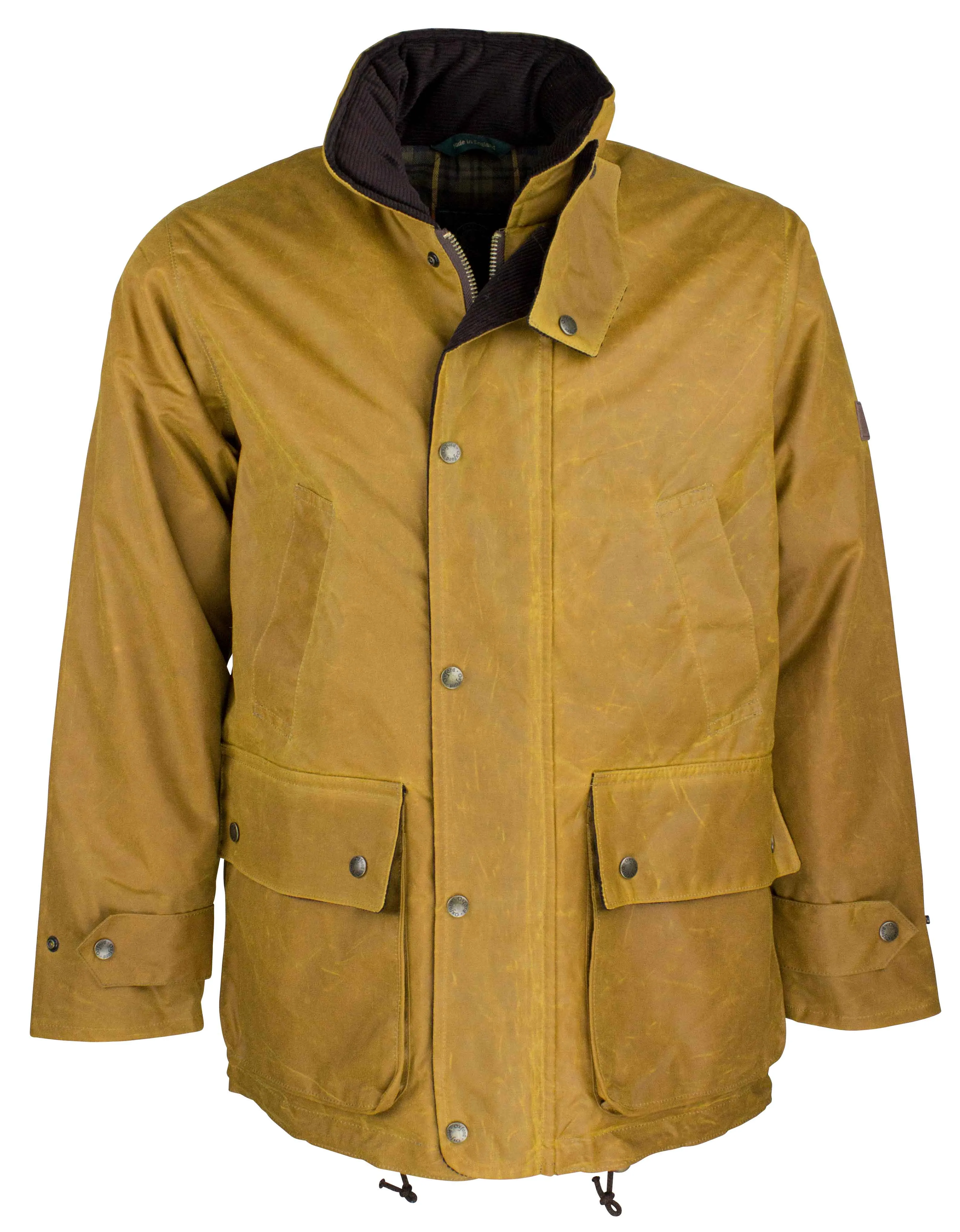 W05 - Men's Kingsbridge Padded Wax Antique Coat - GOLD Light Layer
