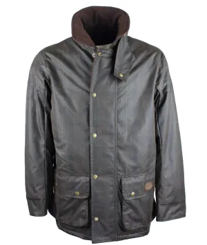 W209 - Men's Chelsea Padded Tartan Wax Coat - CALEDONIA Opaque Core Cotton Glow