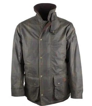 W209 - Men's Chelsea Padded Tartan Wax Coat - HONEY Heroine Glow Smart Wear