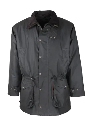W21 - Bray 3 in 1 Wax Jacket (Vented) - DARK OLIVE LayeredNeckline