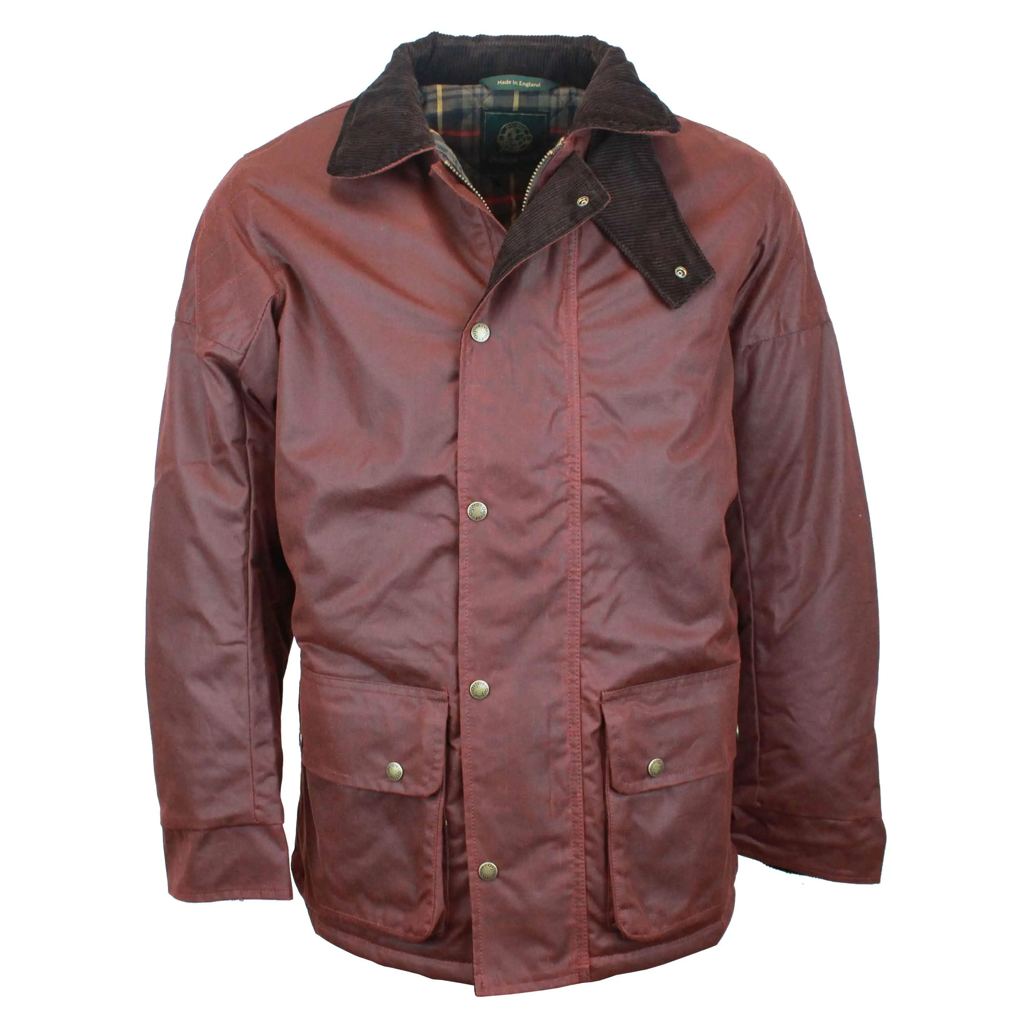 Teacher Chic Wave Core W212 - Men's Chelsea Padded Wax Antique Coat - CHESTNUT