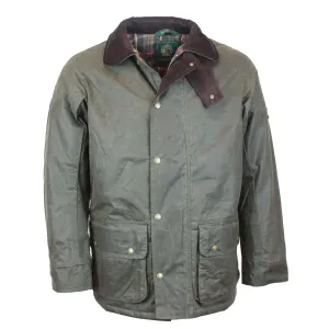 W212 - Men's Chelsea Padded Wax Antique Coat - GREEN Spirit Glow DurableCoverstitch