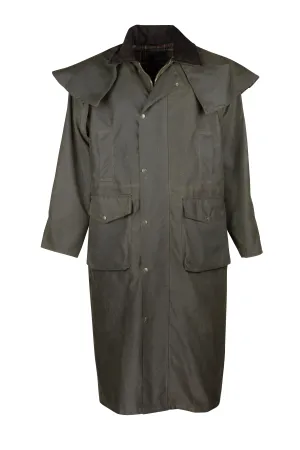 W70 - Deluxe Wax Outback Cape - DARK OLIVE NonChafe