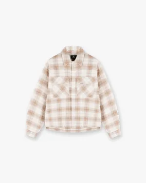 Waffle Flannel Shirt - Mid Brown Durable Buttons