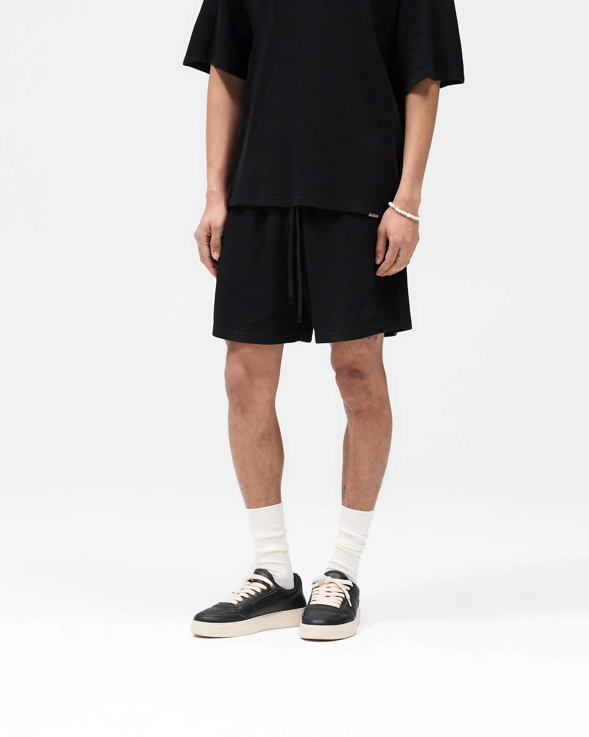 Hassle free maintenance Outdoor Use Waffle Shorts - Black