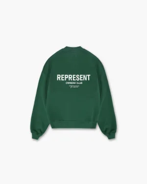 Represent Owners Club Sweater - Racing Green Warm in winter Practical clothing